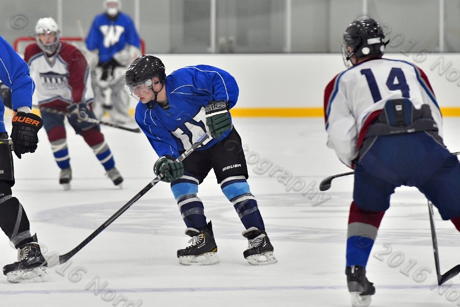 Wheaton College Men\'s Ice Hockey vs Middlesex Community College. - Photo By: KEITH NORDSTROM